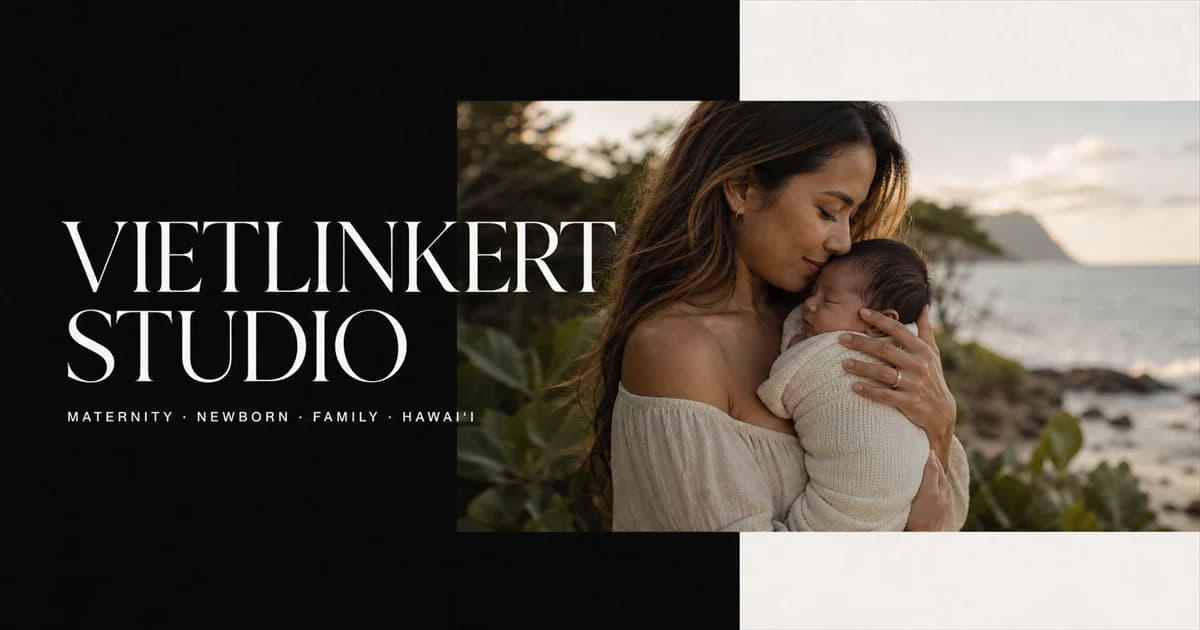 Preview of the Vietlinkert Studio website concept in Hawaiʻi