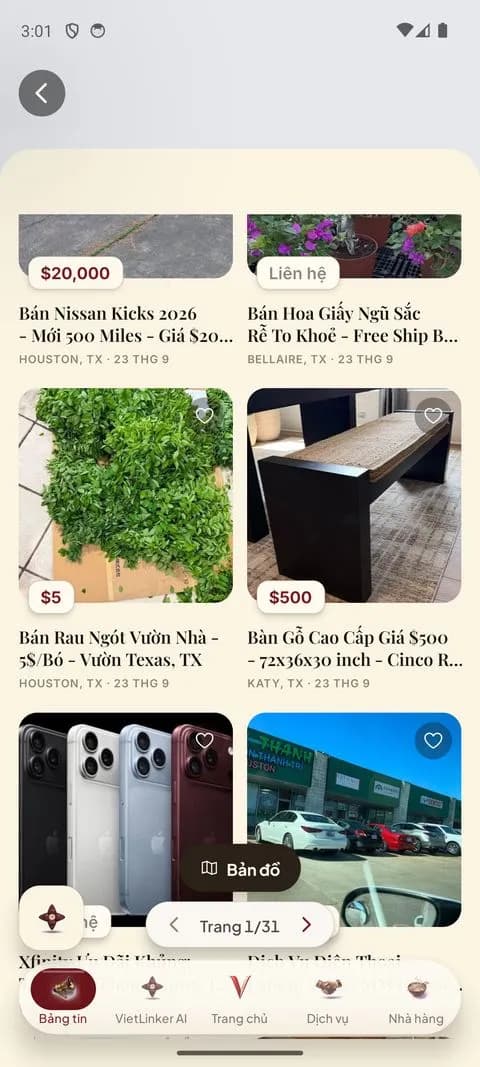 App VietLinker: Mua bán